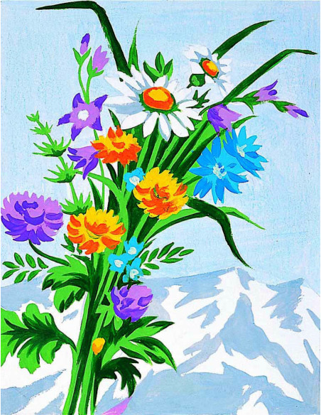 Kit canevas : 20x25 cm, blanc