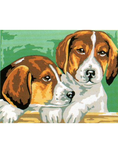 Kit canevas : 20x25 cm, blanc