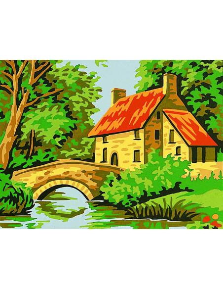 Kit canevas : 20x25 cm, blanc