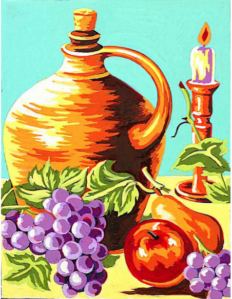 Kit canevas : 20x25 cm, blanc