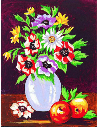 Kit canevas : 20x25 cm, blanc