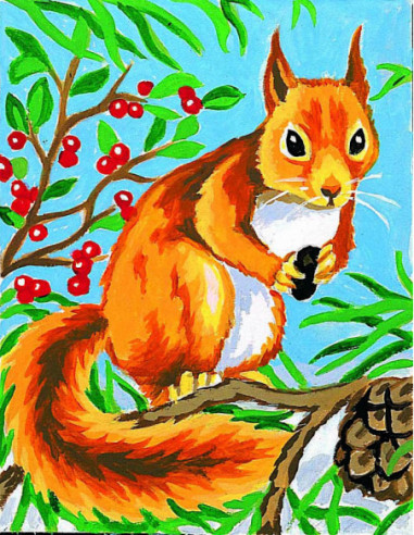 Kit canevas : 20x25 cm, blanc