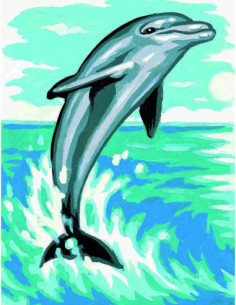 Kit canevas : 20x25 cm, Dauphin