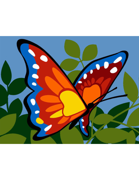 Kit canevas : 20x25 cm, N18 - papillon