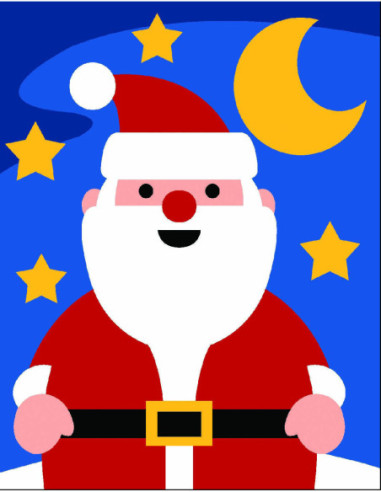 Kit canevas : 20x25 cm, N18 - père noël
