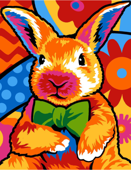 Kit canevas : 20x25 cm, N20 - lapin  