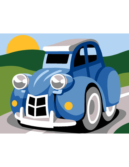 Kit canevas : 20x25 cm, N19 - 2cv  