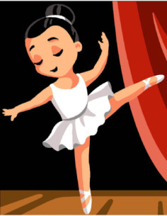 Kit canevas : 20x25 cm, N20 - danseuse