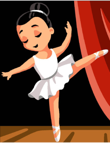 Kit canevas : 20x25 cm, N20 - danseuse