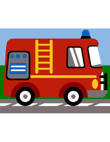 Kit canevas : 20x25 cm, N21 - pompier