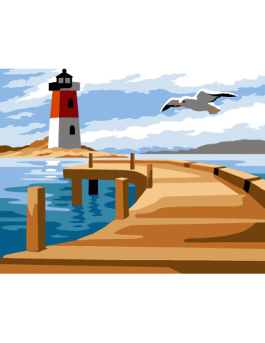 Kit canevas : 20x25 cm, N21 - ponton