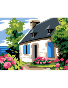 Kit canevas : 20x25 cm, N21 - bretagne