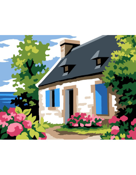 Kit canevas : 20x25 cm, N21 - bretagne