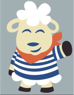 Kit canevas : 20x25 cm, N23 - mouton