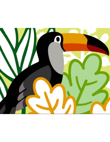 Kit canevas : 20x25 cm, N21 - toucan