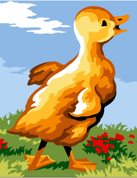 Kit canevas : 20x25 cm, N22 - kit caneton