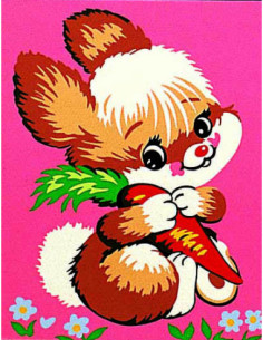 Kit canevas : 20x25 cm, Lapin