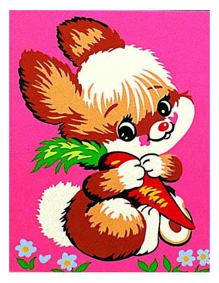 Kit canevas : 20x25 cm, Lapin