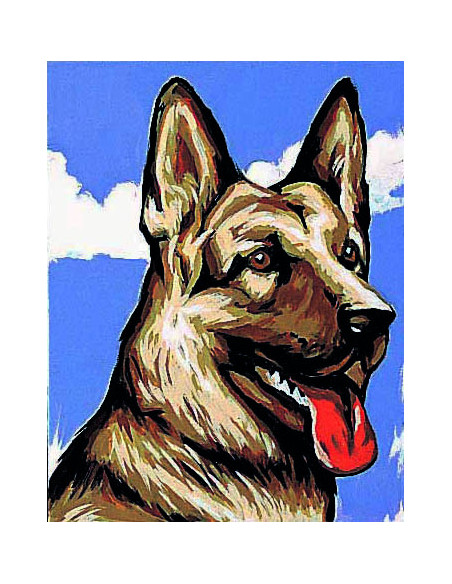 Kit canevas : 20x25 cm, Chien