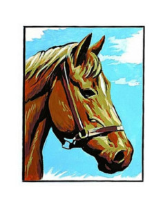 Kit canevas : 20x25 cm, Cheval