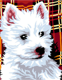 Kit canevas : 20x25 cm, Westy