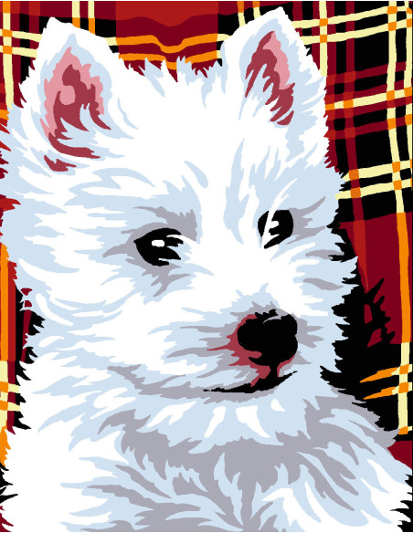 Kit canevas : 20x25 cm, Westy