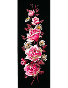 Canevas : 25x60 cm, Roses roses