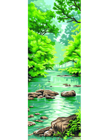 Canevas : 25x60 cm, La rivière