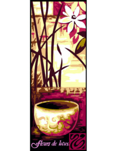 Canevas : 25x60 cm, Fleurs de lotus 1