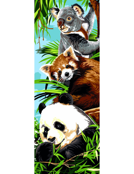 Canevas : 25x60 cm, Pelé mêle pelage