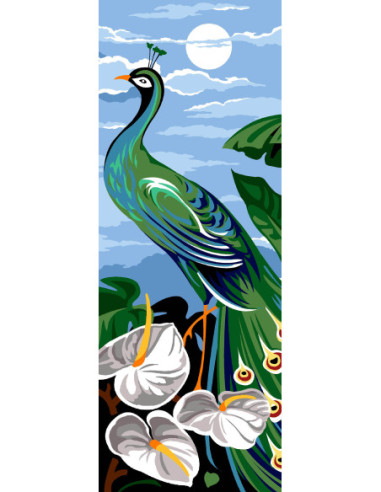 Canevas : 25x60 cm, N18 - paon