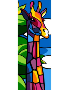 Canevas : 25x60 cm, N23 - girafe unite