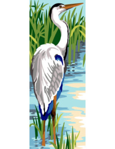 Canevas : 25x60 cm, N22 - héron