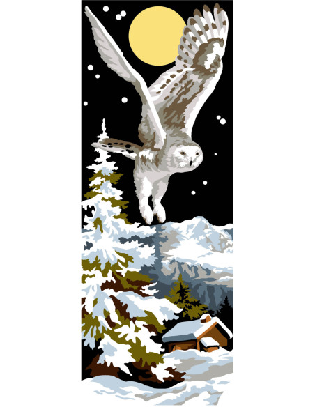 Canevas : 25x60 cm, N23 - vol blanc unite