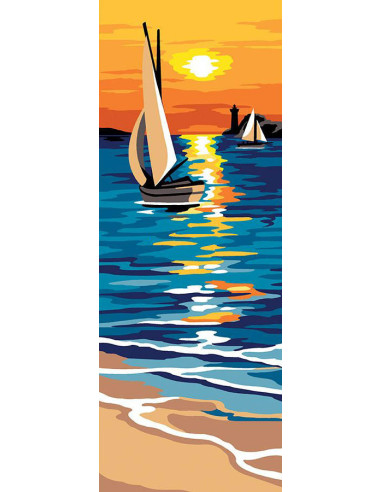 Canevas : 25x60 cm, N23 - au large unite