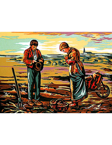 Canevas : 30x40 cm, L'angelus