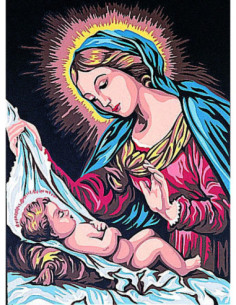 Canevas : 30x40 cm, Vierge