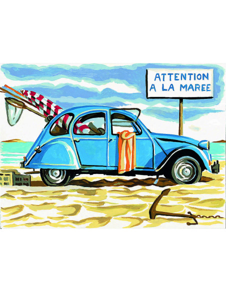 Canevas : 30x40 cm, Att.a la marée