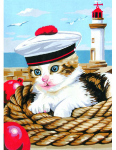 Canevas : 30x40 cm, Le petit marin