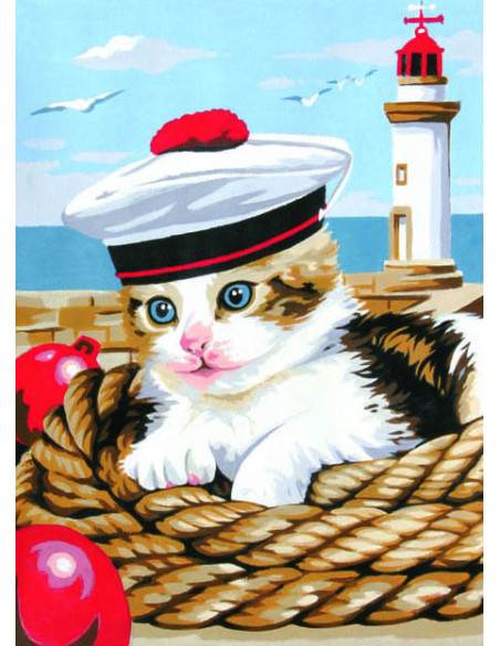 Canevas : 30x40 cm, Le petit marin