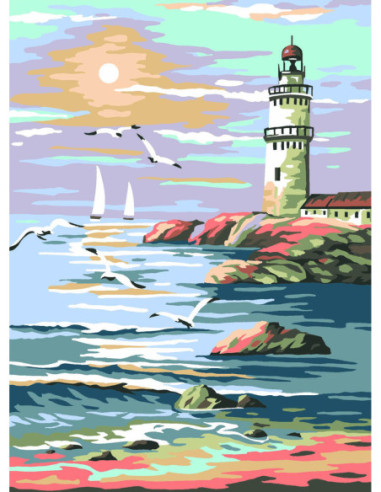 Canevas : 30x40 cm, Le phare