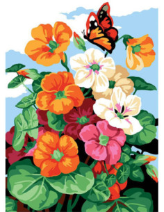 Canevas : 30x40 cm, N23 - les capucines