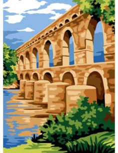 Canevas : 30x40 cm, N23 - le pont du Gard
