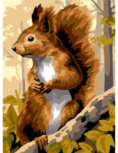 Canevas : 30x40 cm, N23 - l'écureuil