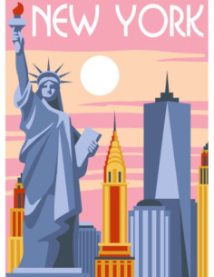 Canevas : 30x40 cm, N24 - New York