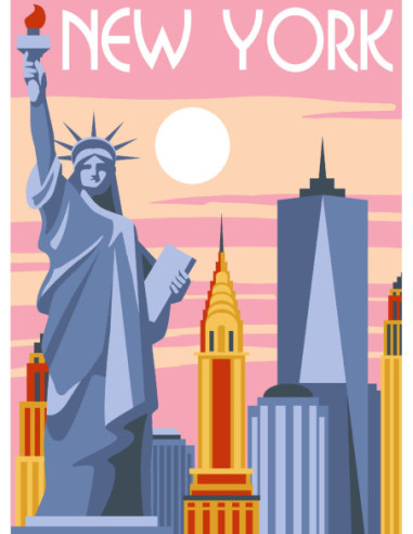 Canevas : 30x40 cm, N24 - New York