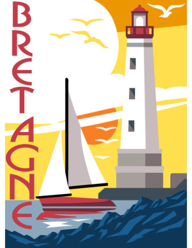 Canevas : 30x40 cm, N24 - Bretagne