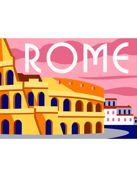 Canevas : 30x40 cm, N24 - Rome