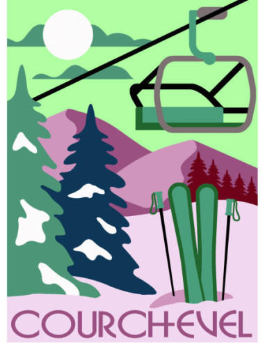 Canevas : 30x40 cm, N24 - Courchevel