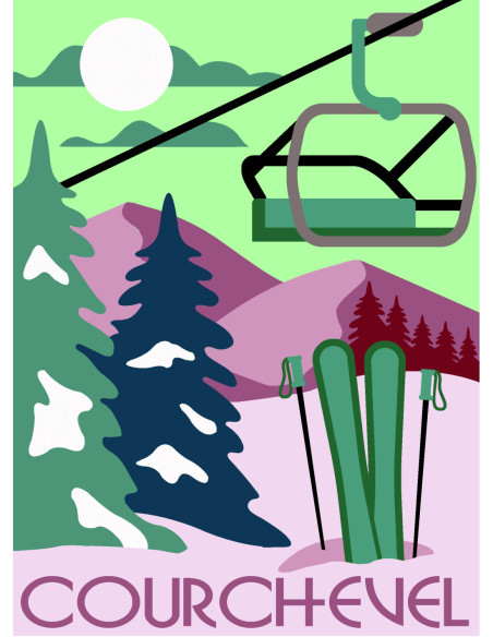 Canevas : 30x40 cm, N24 - Courchevel